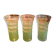 3 retro orangeade glasses
