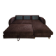 Canapé d’angle convertible avec coffre bobochic libeo vintage – marron