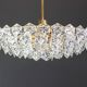 Impressive brass and crystal glass chandelier by Kinkeldey, Germany, 1970s.