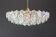 Impressive brass and crystal glass chandelier by Kinkeldey, Germany, 1970s.