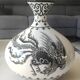 Vase Sia Home Fashion. Celestial Sphere design. Decor with birds/Chimeras.
