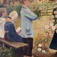 La leçon de catéchisme, huile sur toile