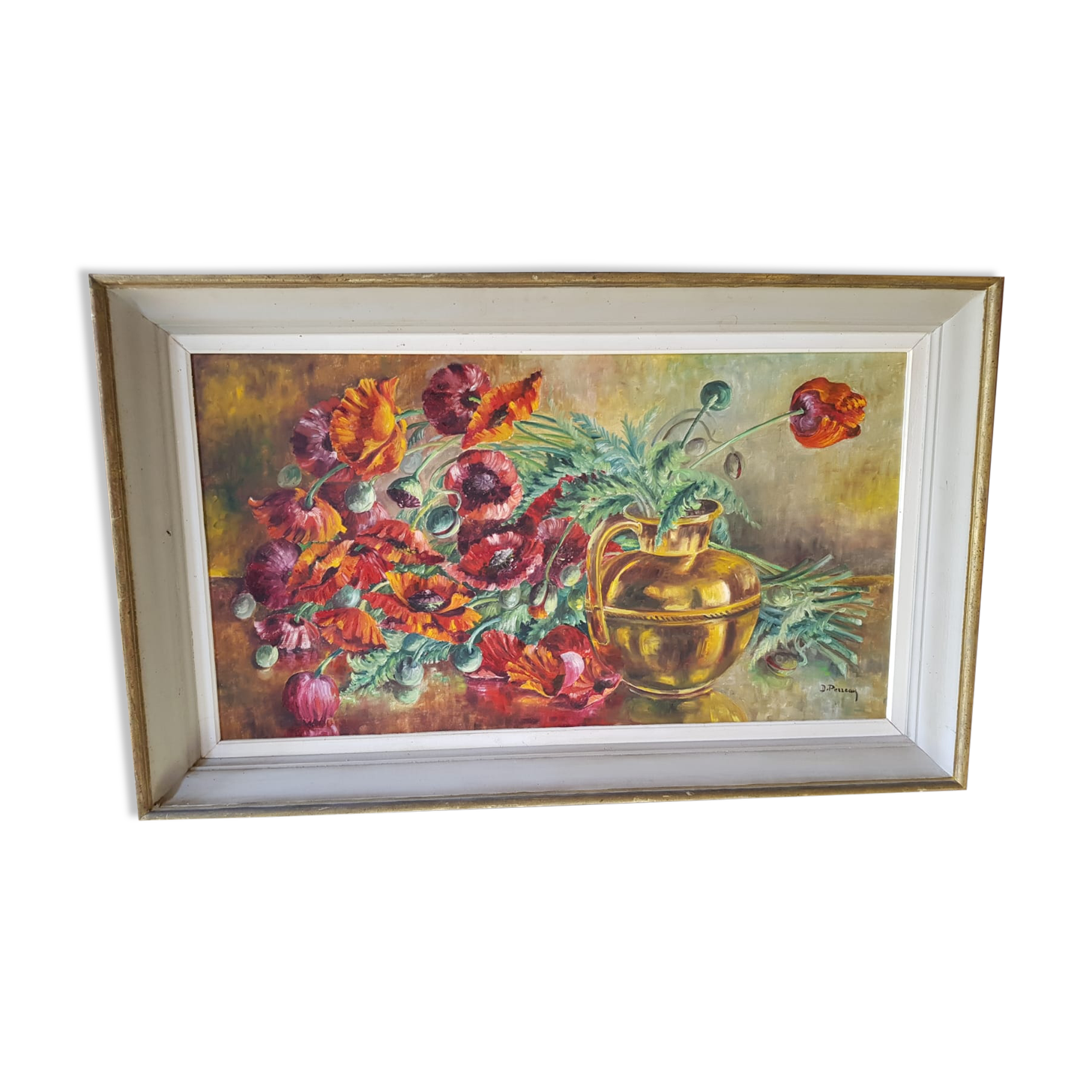 Old oil painting on canvas D. Perreau