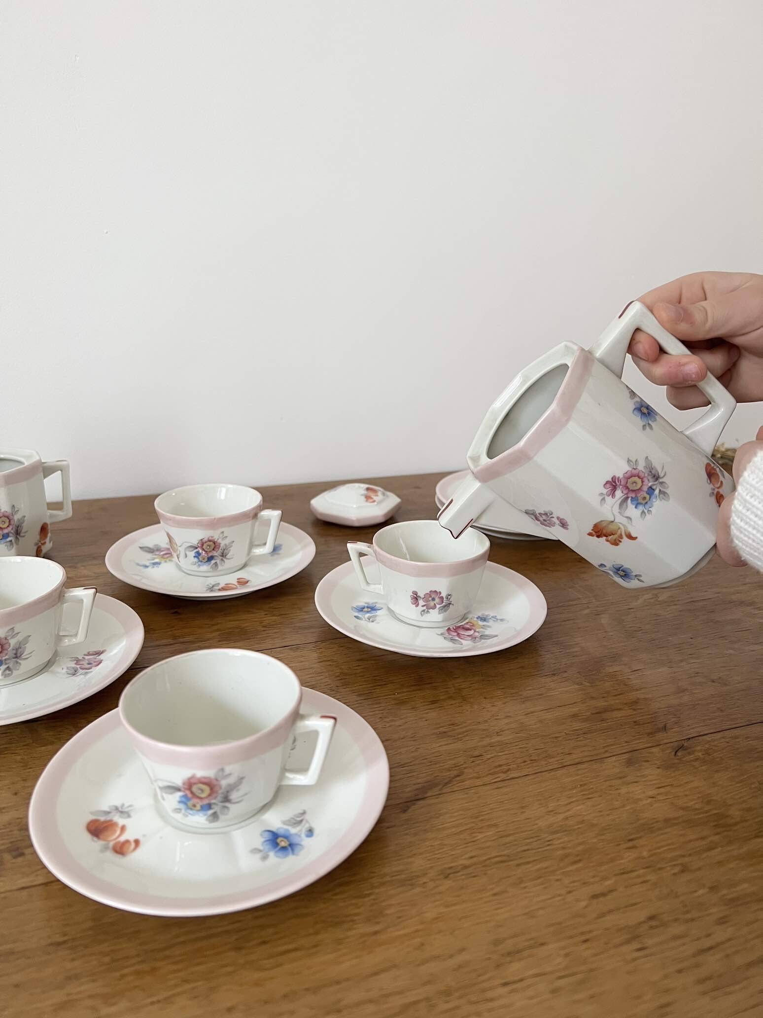 Antique Limoges porcelain dinnerette
