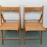 Paire de chaises pliantes