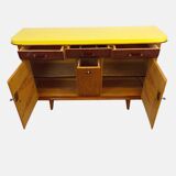 Vintage French sideboard — 1950s/60s — Yellow Formica