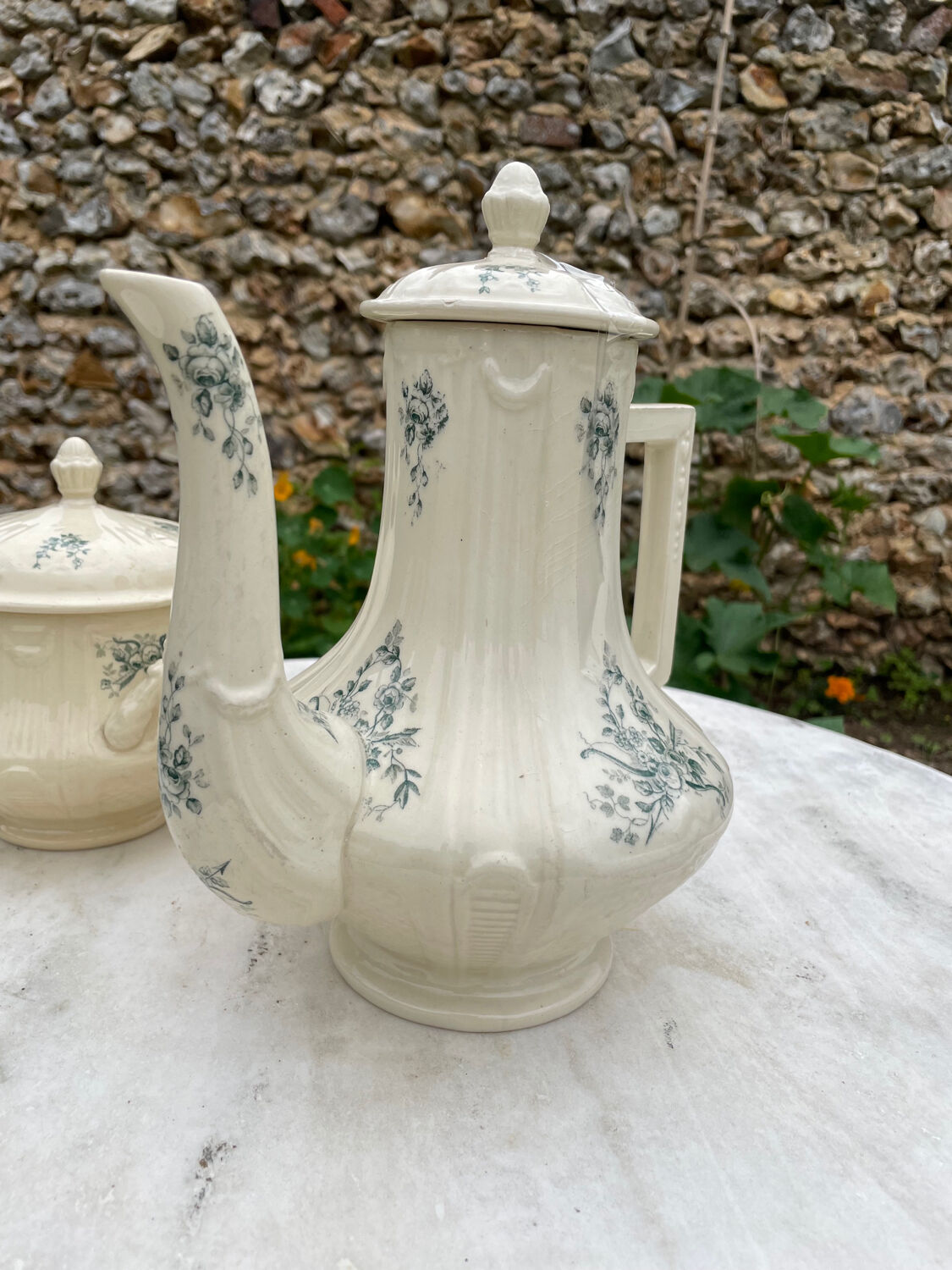 Pourer and sugar iron earth Gien