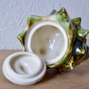 Service à thé vintage en céramique vernissée - forme de conques ou coquillages