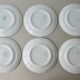 6 flat plates Moulin des Loups tablecloth model, 23 cm