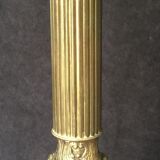 Bronze lamp foot fluted barrel with capitals
