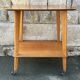 Serving trolley, TV table, varnished wood, 1950s