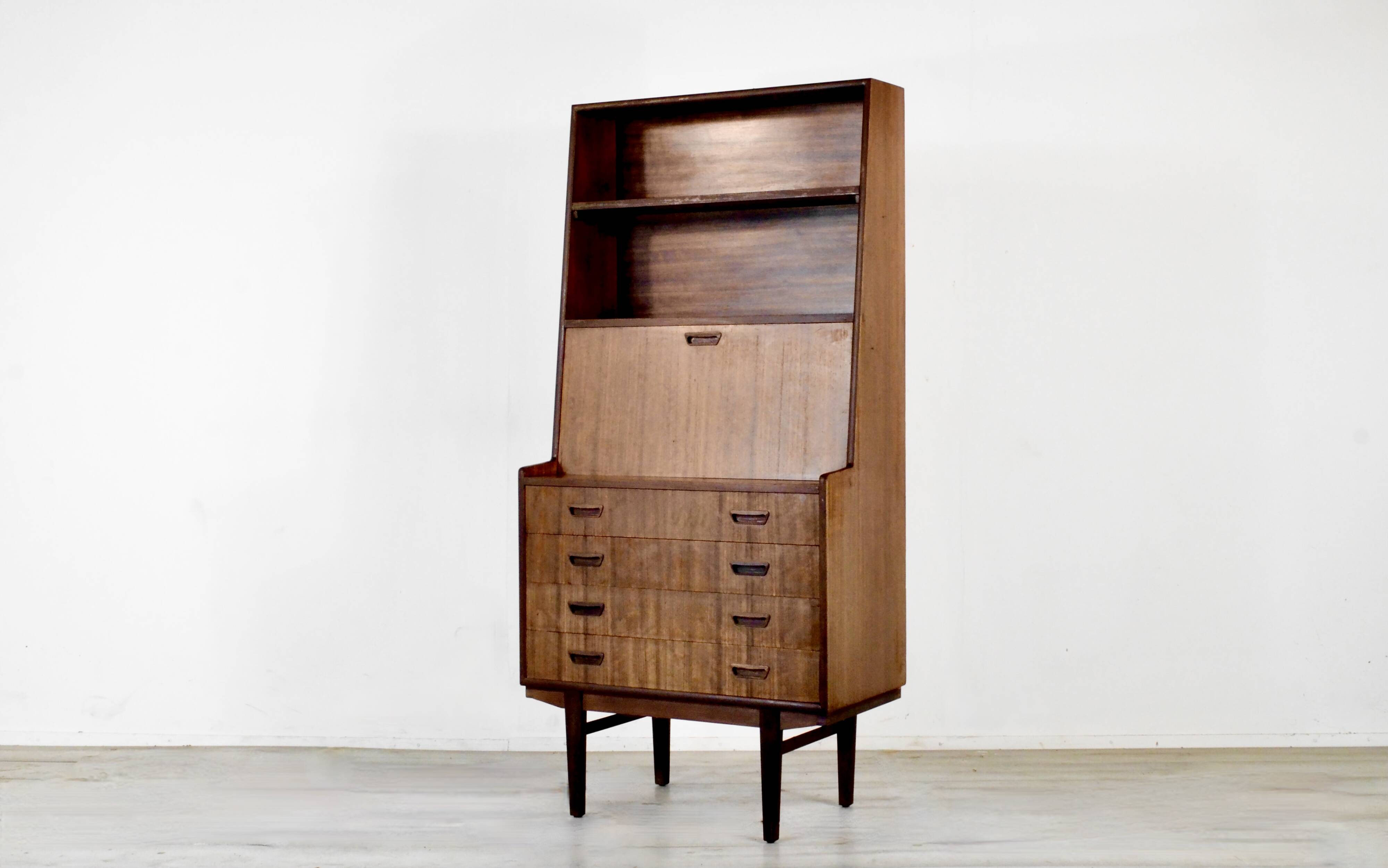Vintage Midcentury Danish Bookcase / Secretary in stunning Rosewood