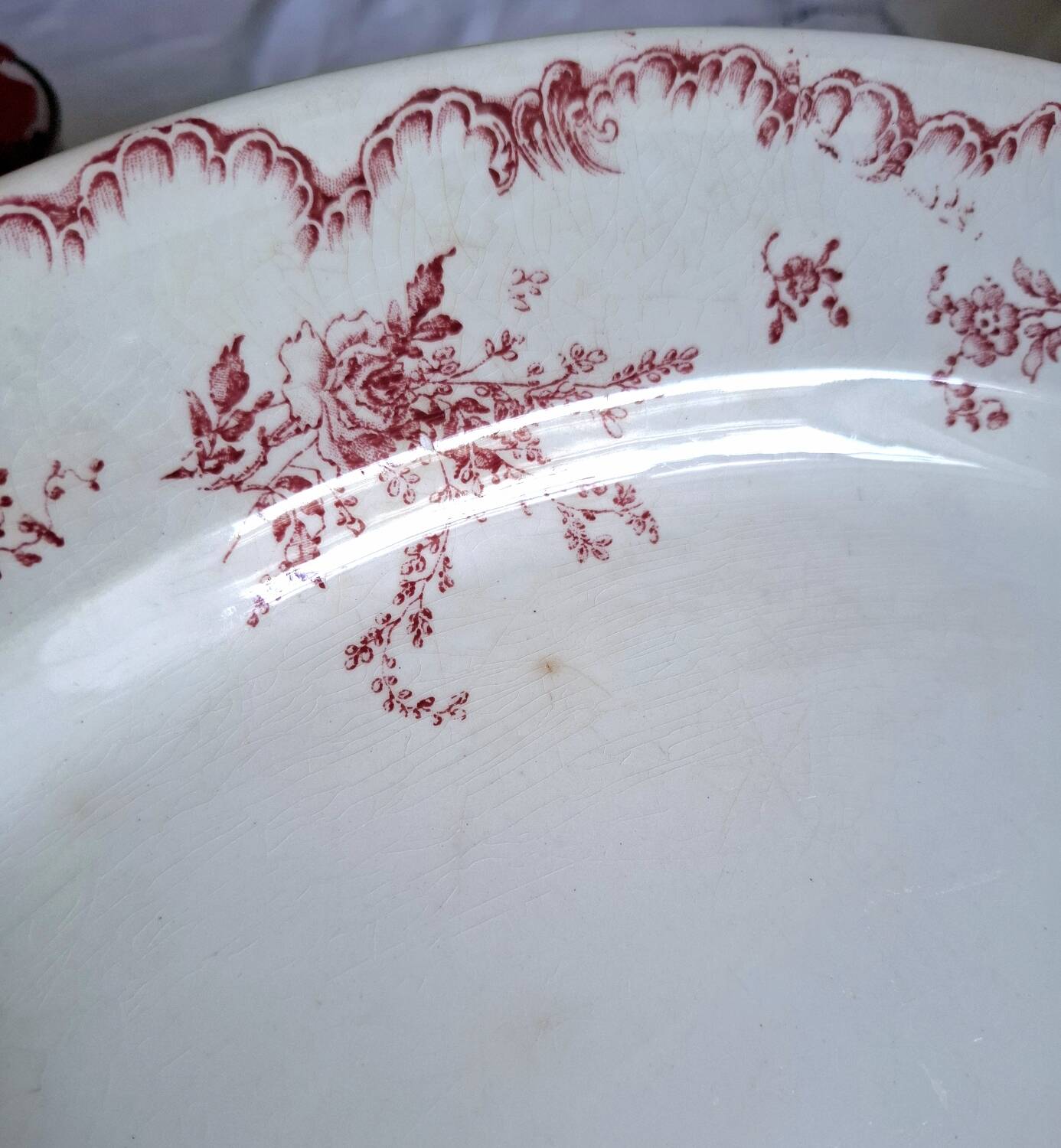 Ironstone earthenware serving dish