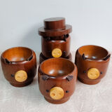 Wooden eggcups