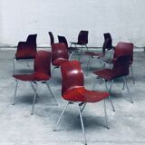 Mid-Century Design Stacking Chairs by Elmar Flötotto for Pagholz, Germany, 1960s, Set of 12