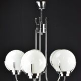 Modernist chrome chandelier