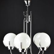 Modernist chrome chandelier