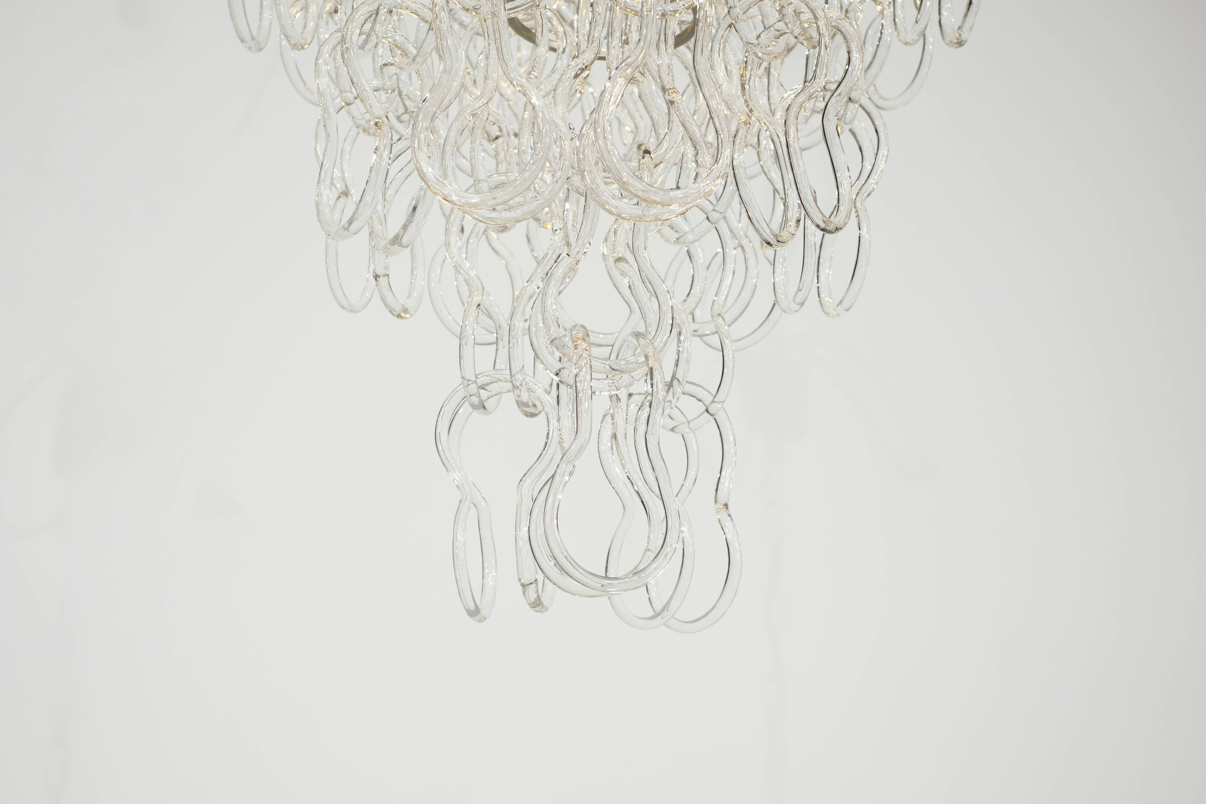 Giogali chandelier by Angelo Mangiarotti for Vistosi, Italy 1970s.