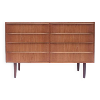 Scandinavian Danish vintage chest of drawers 8 drawers