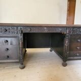 Important antique American desk in carved wood – circa 1900 –