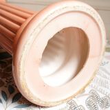Coral glazed ceramic column