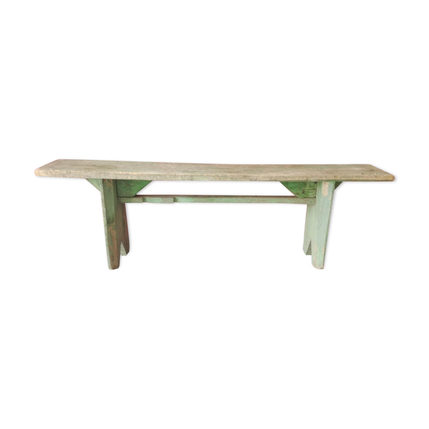 Original green patina bench
