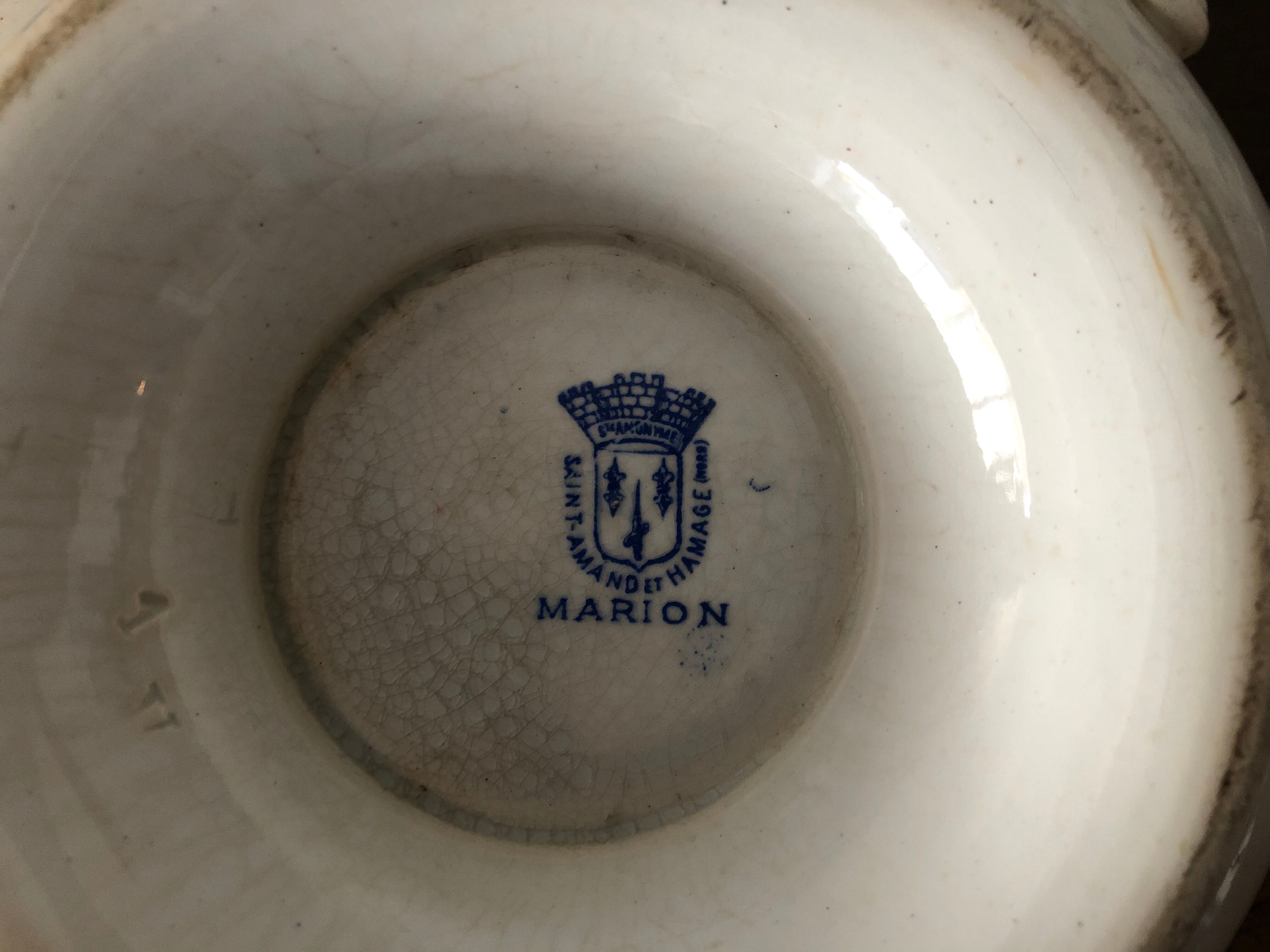 Saint Amand and Hamage soup dish, early 20th century