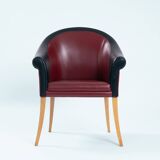 Sinan Armchairs in Leather and Beech Wood
