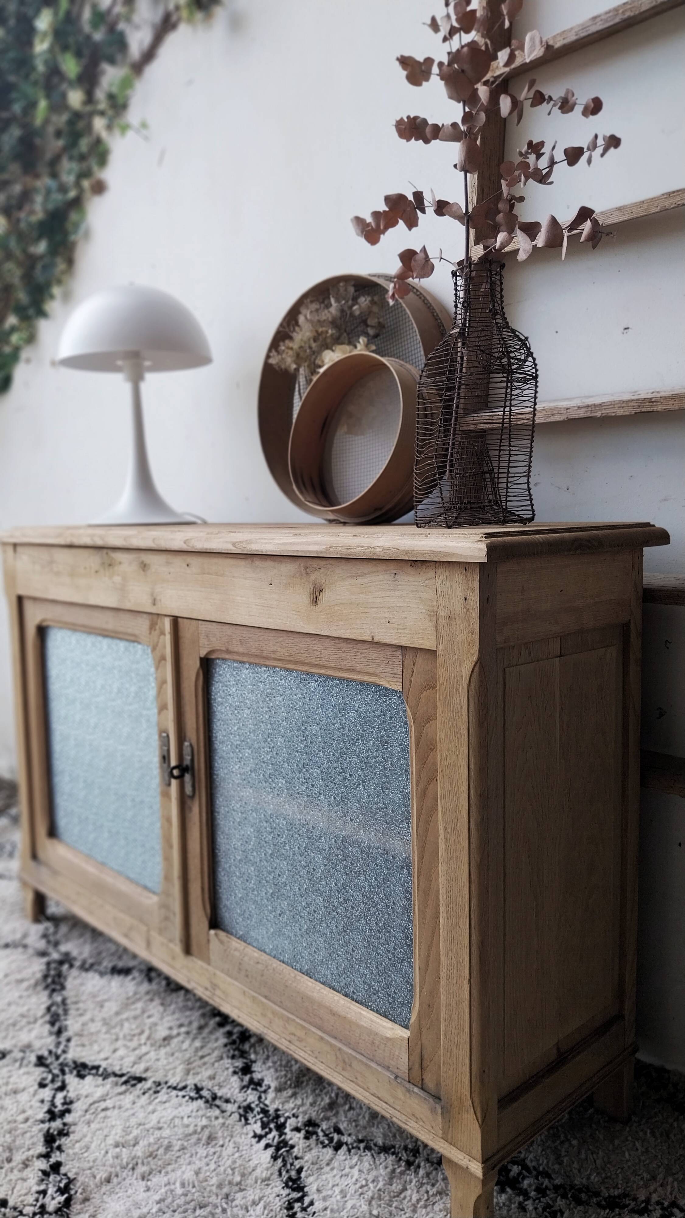 Art Deco glazed oak sideboard