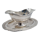 Christofle sauce maker in silver metal. Gallia Collection