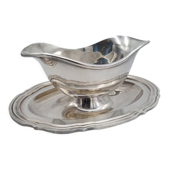 Saucière Christofle en métal argenté, Collection Gallia