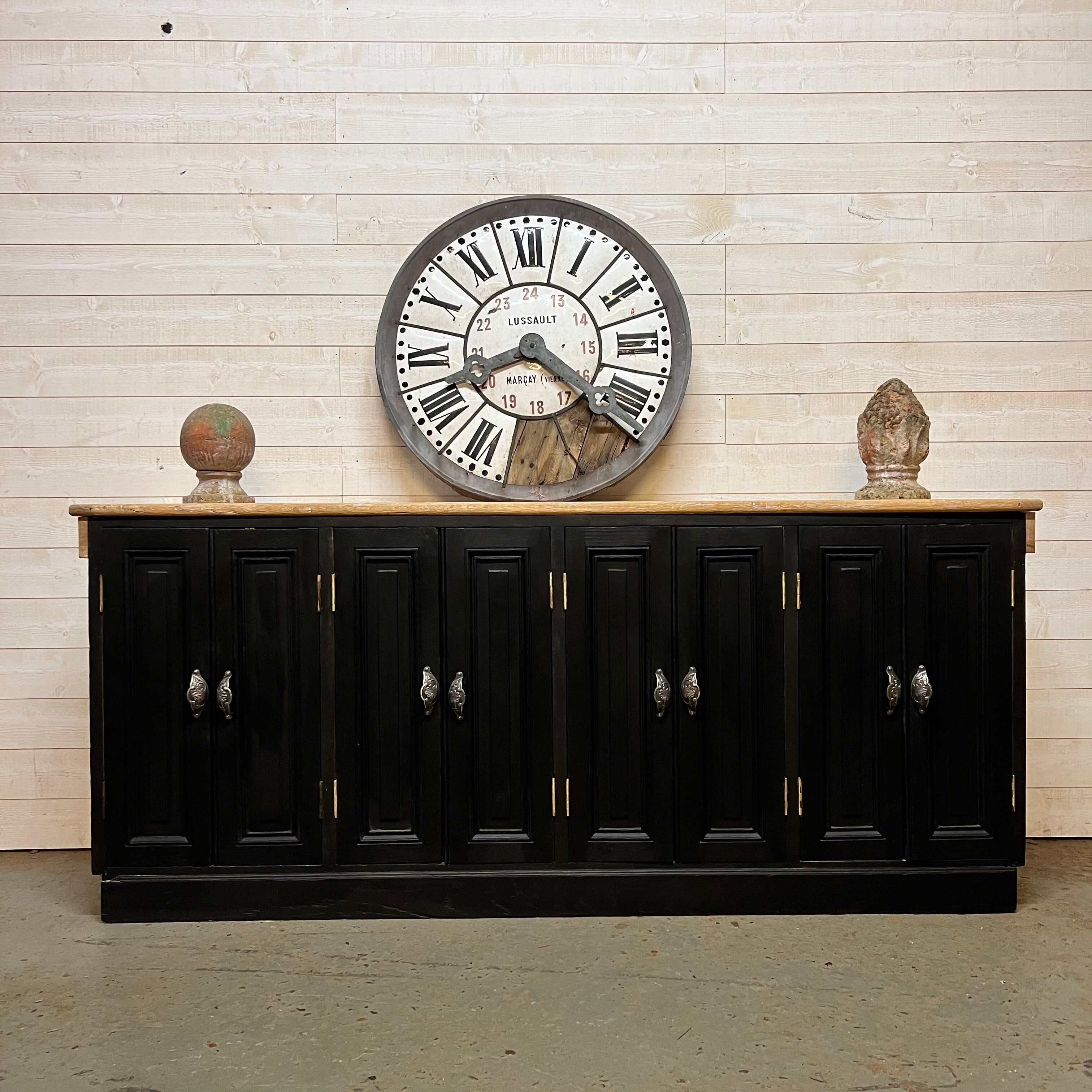 Enfilade de commerce meuble de métier 1930 en chene