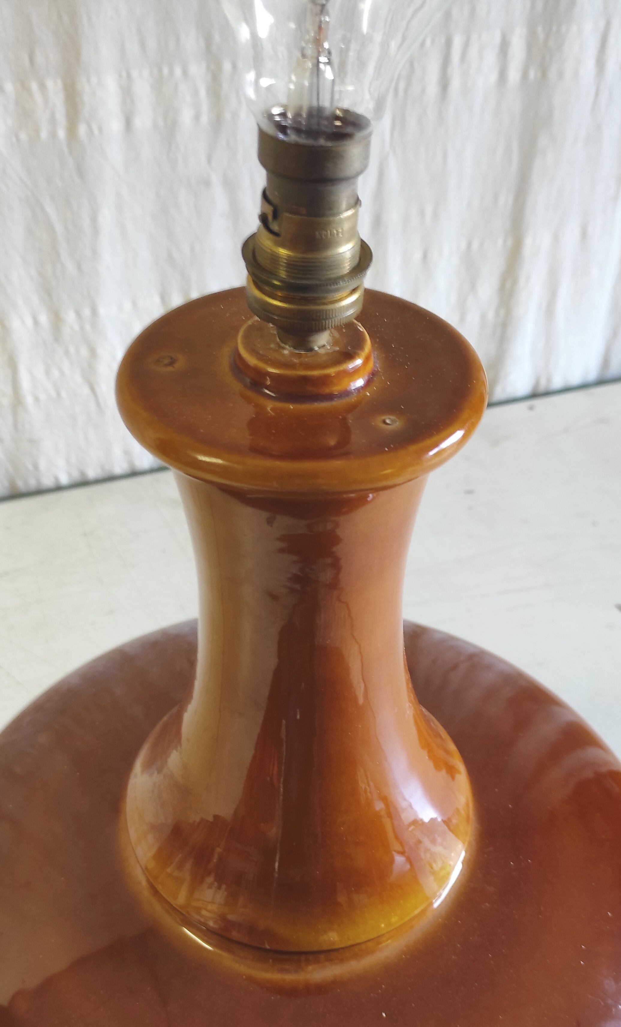 Glazed ceramic lamp base - 1960s/70s