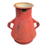 Grande amphore vase ancien tôle émaillée