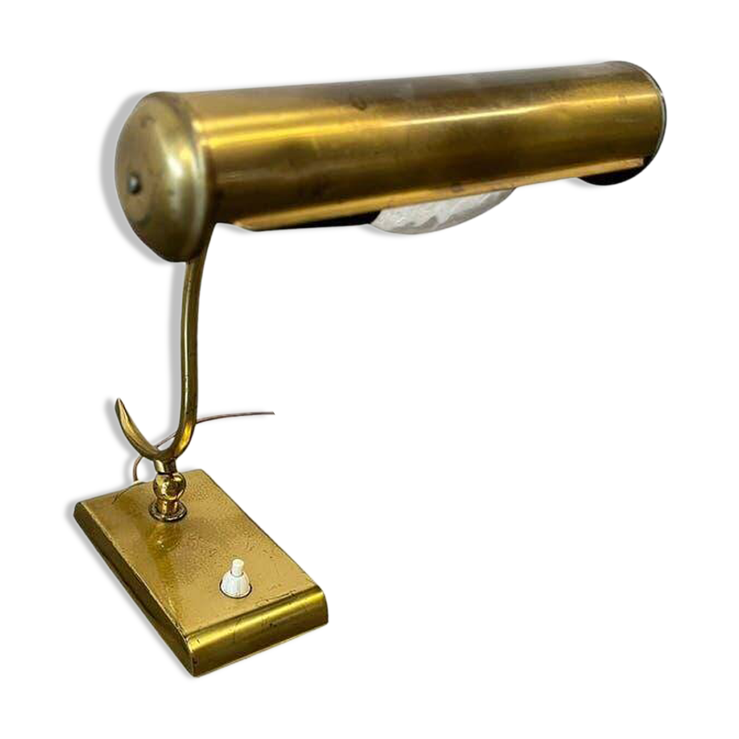 Vintage desk lamp in gilded brass / desk lamp / banker’s lamp