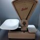old BERKEL scale in enamelled cast iron from 1945