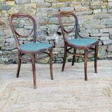Pair of chairs Thonet n°28 model heart late nineteenth