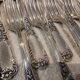 12 silver-plated metal dessert forks SFAM rocaille 19.1cm