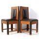 Modernist Art Deco Oak Chairs by Fa. Randoe Haarlem, 1920s, S