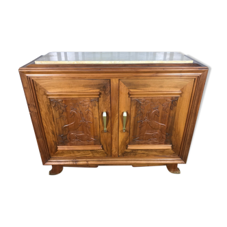 Art Deco buffet walnut carved