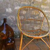 Vintage rattan armchair