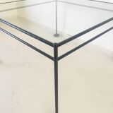 Table low minimalist metal and glass to the 1960s