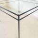 Table low minimalist metal and glass to the 1960s