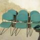 Set of six stackable vintage chairs