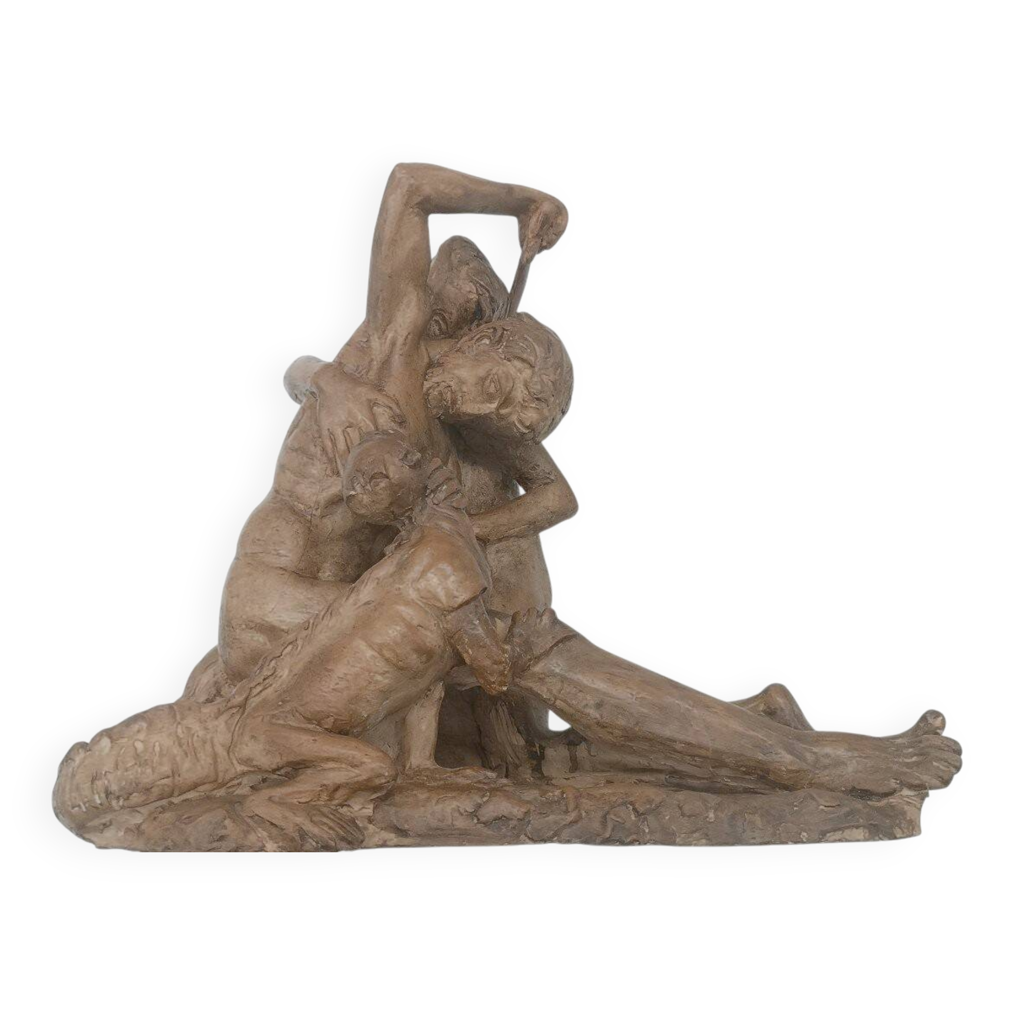 Terracotta sculpture, first half of the 20th century, mythological scene