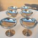 Set 6 coupes inox Létang & Rémy vintage 1960