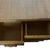 Small rattan and wicker buffet