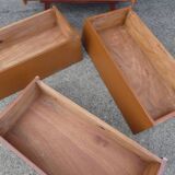 vintage wooden chest of drawers with tapered legs