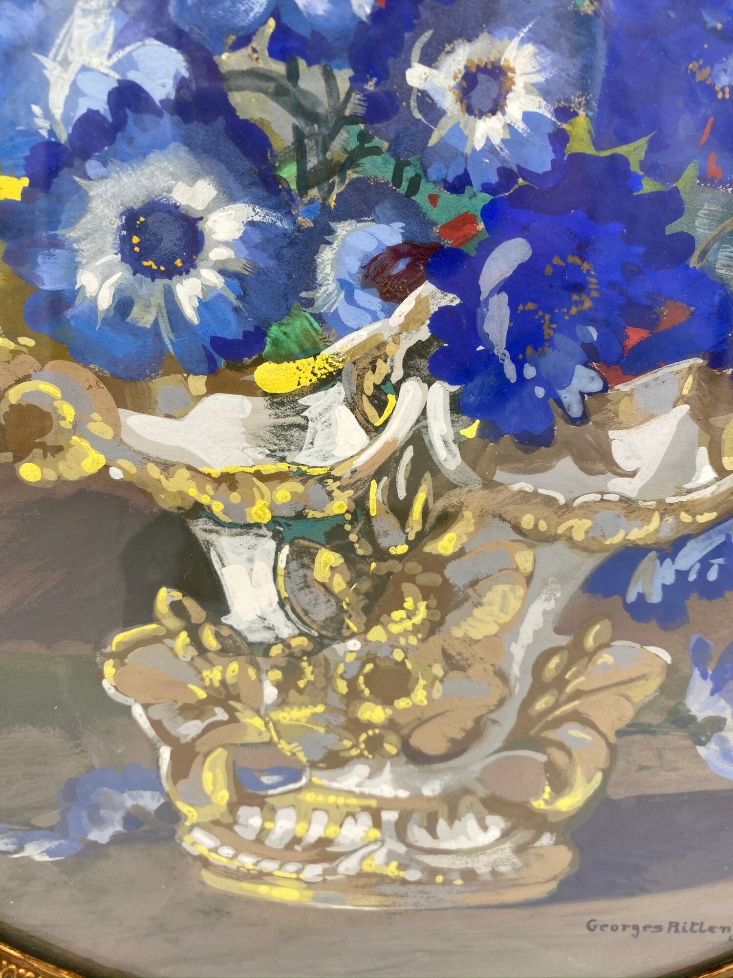 Still life with flowers by Georges Ritleng (1875-1972)