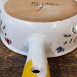 Vallauris ceramic decorative fondue pot